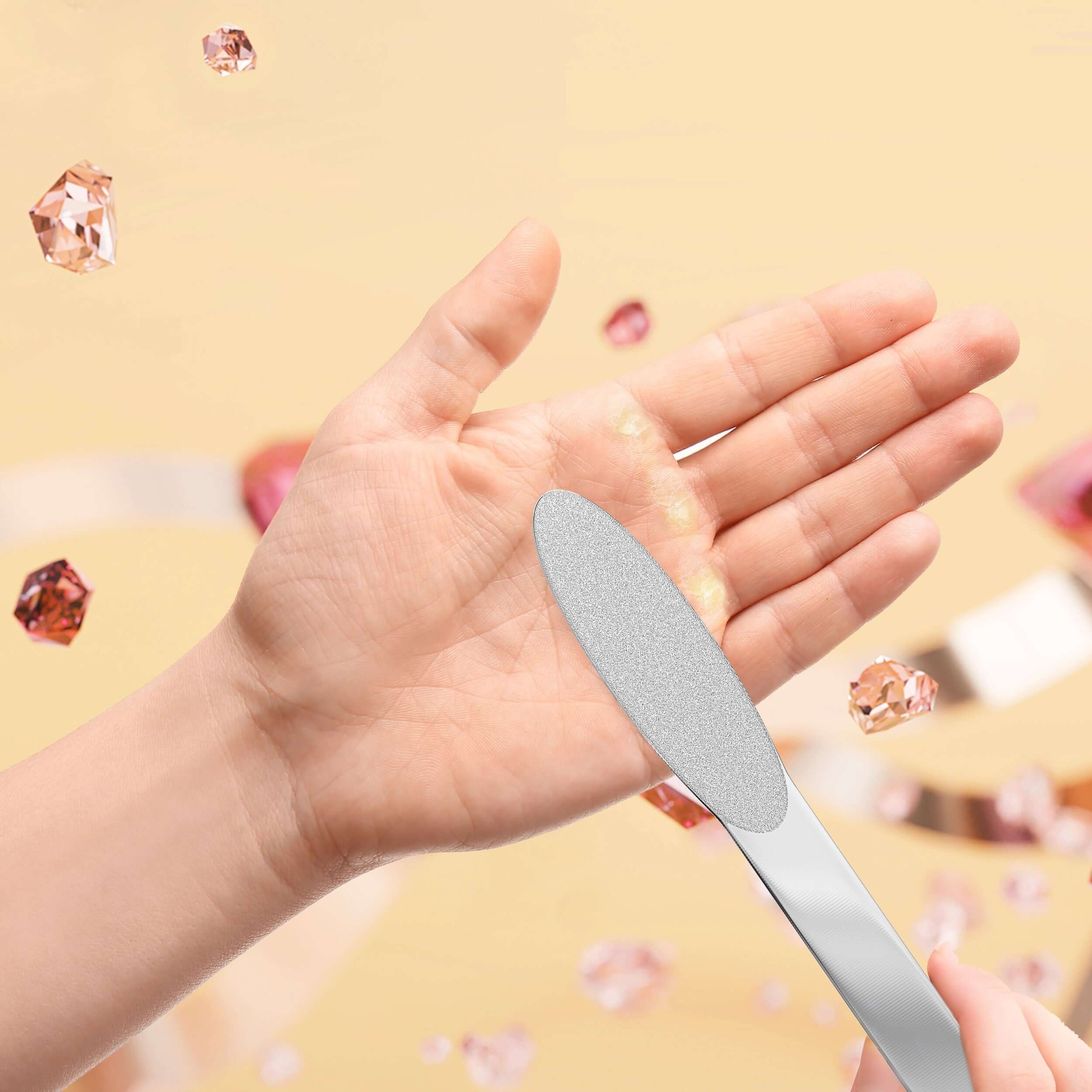 The durable Diamancel file #5 is designed to erase calluses on hands and fingers.