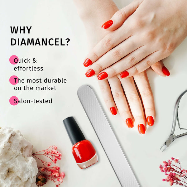 Choose the best diamond nail file, the Diamancel file because they are durable, efficiente, safe and hygienic.